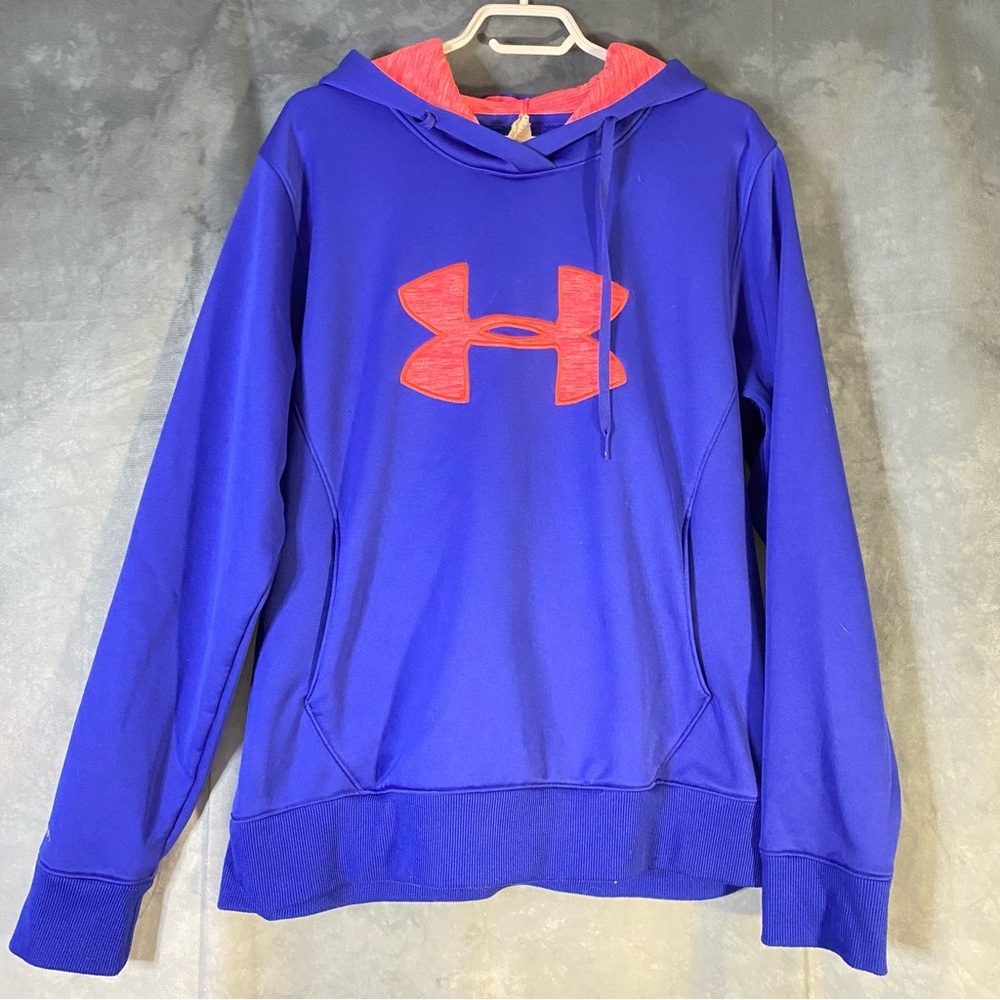 Under Armour Storm Hoodie‎ Womens XL Cotton Sweater ColdGear Purple Sweatshirt
